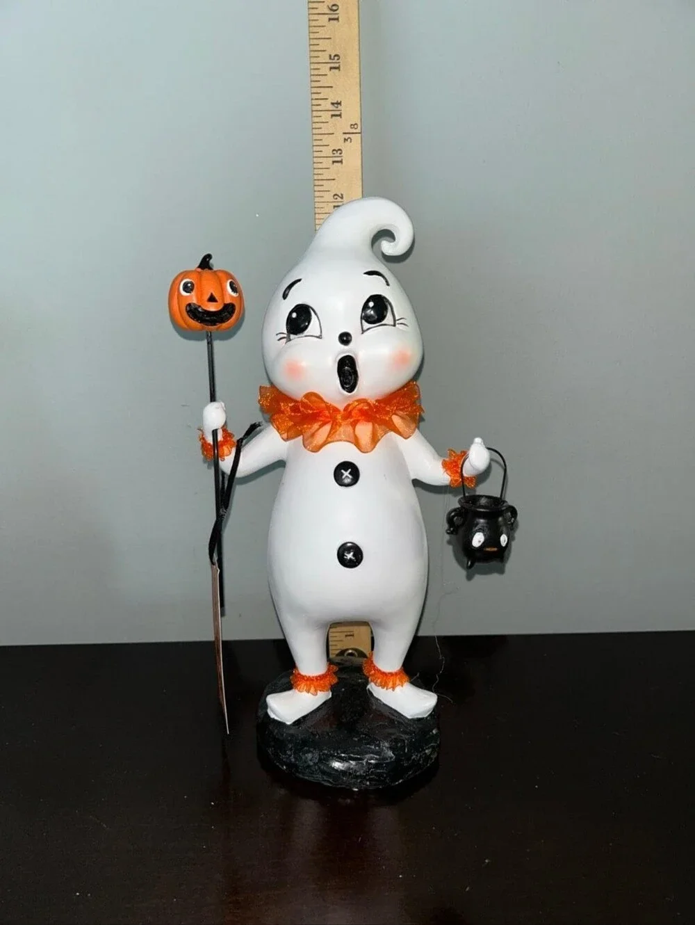 12.4” Ghoulish Halloween Ghost Clown Figurine.